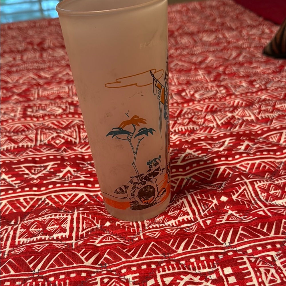Vintage Acee Blue Eagle Hen Toh Wyndot Oklahoma Souvenir Glass - Picture 2 of 3